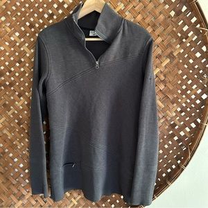 Columbia gray sweater pullover half zip Large mint condition thick warm